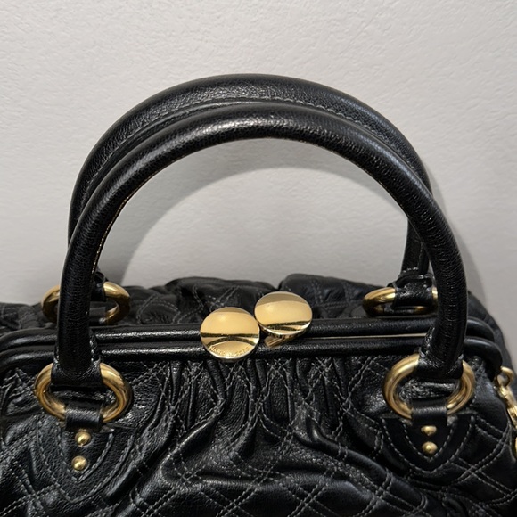 Y2K Marc Jacobs Black Quilted Stam Bag Purse - Picture 2 of 16